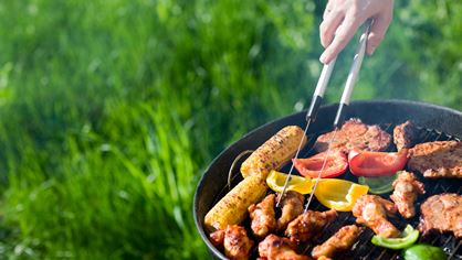 Grillning pågår